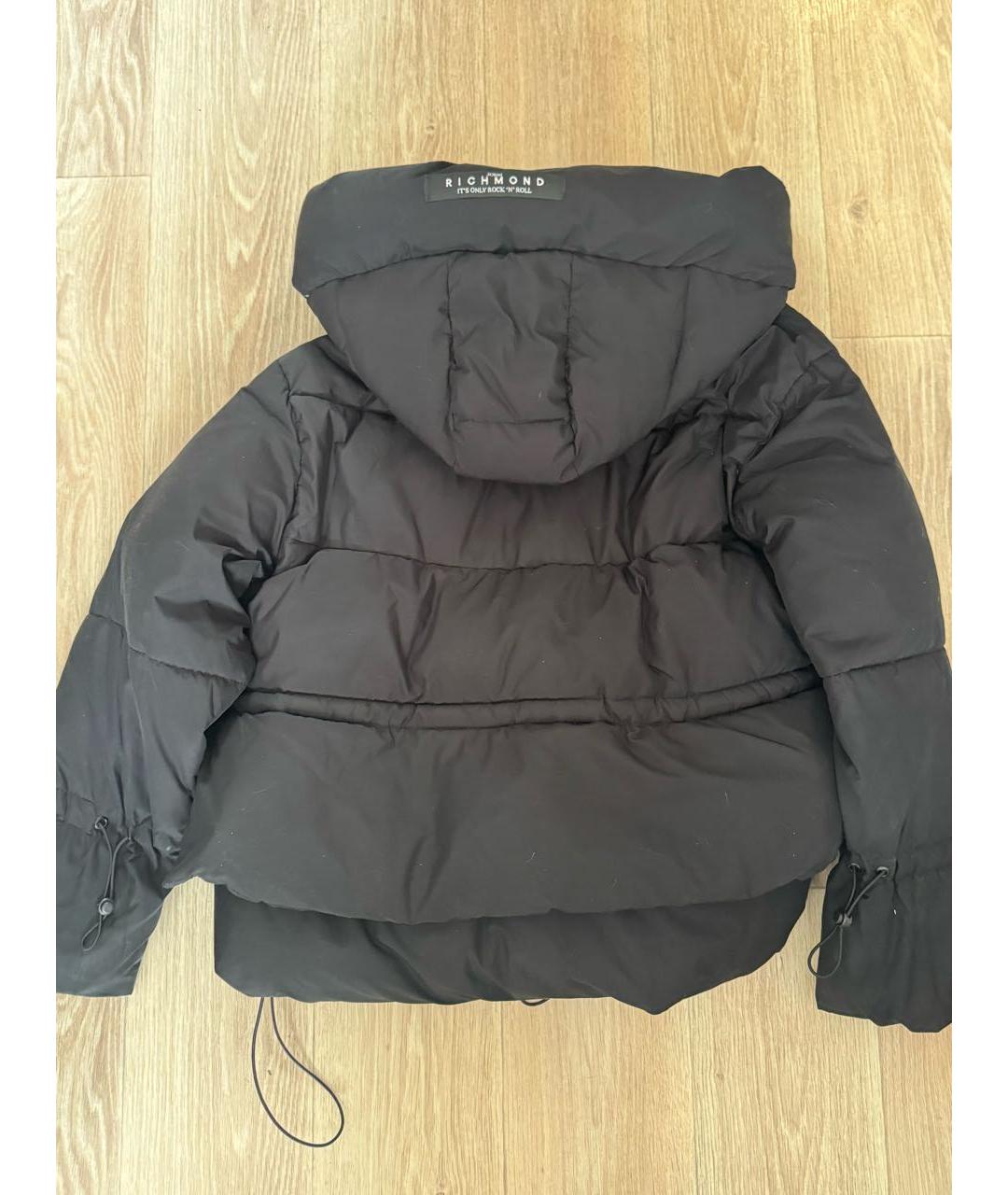 JOHN RICHMOND Черный полиэстеровый пуховик, фото 2