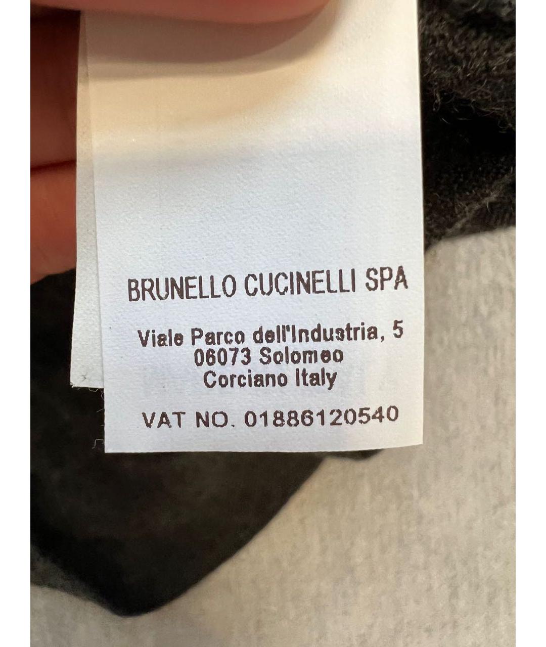 BRUNELLO CUCINELLI Антрацитовое повседневное платье, фото 8
