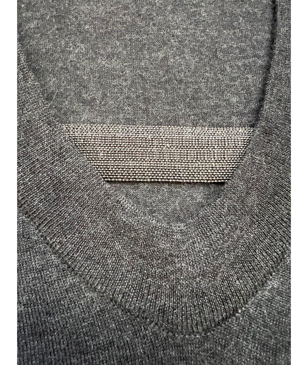 BRUNELLO CUCINELLI Антрацитовое повседневное платье, фото 2