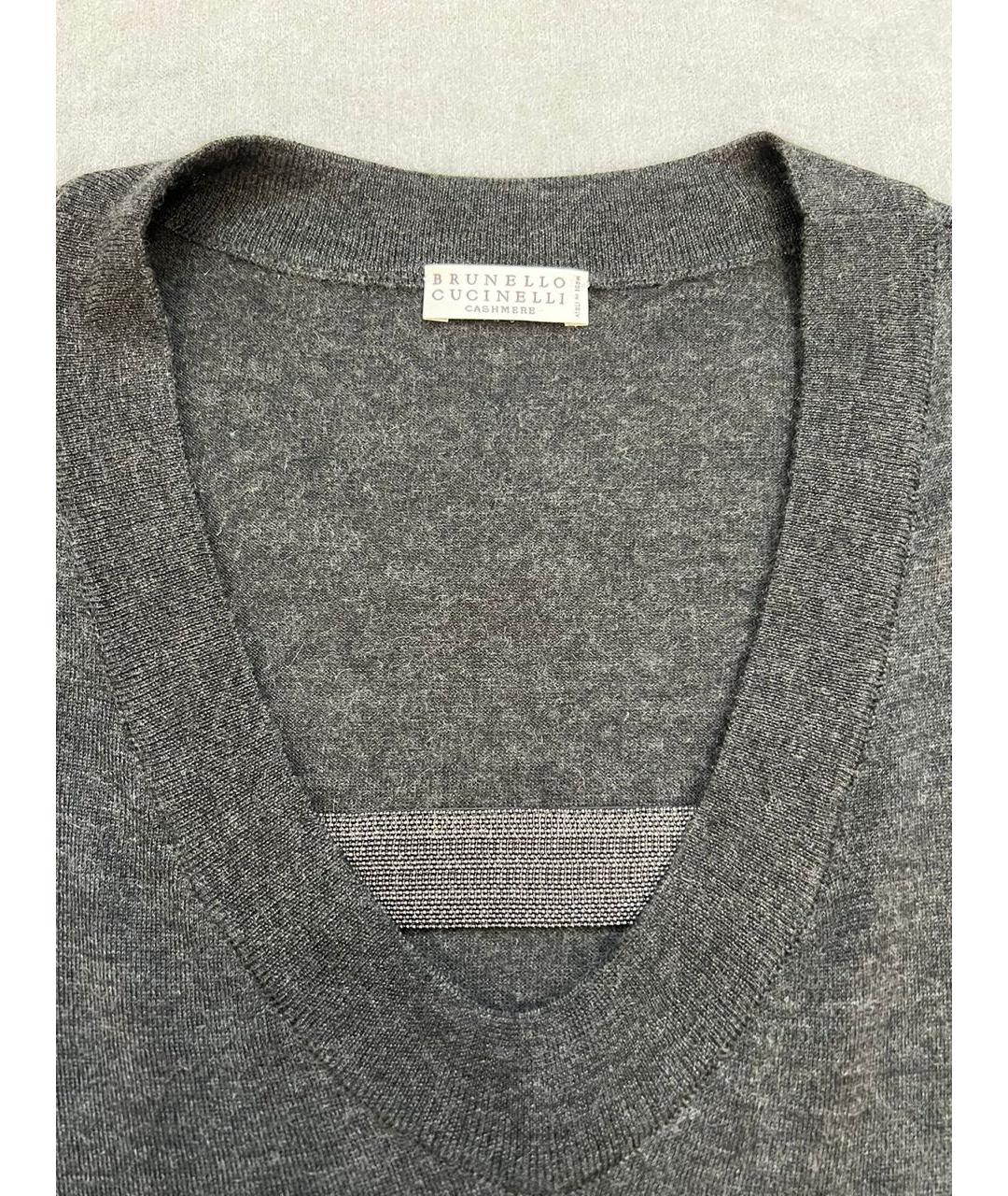 BRUNELLO CUCINELLI Антрацитовое повседневное платье, фото 4