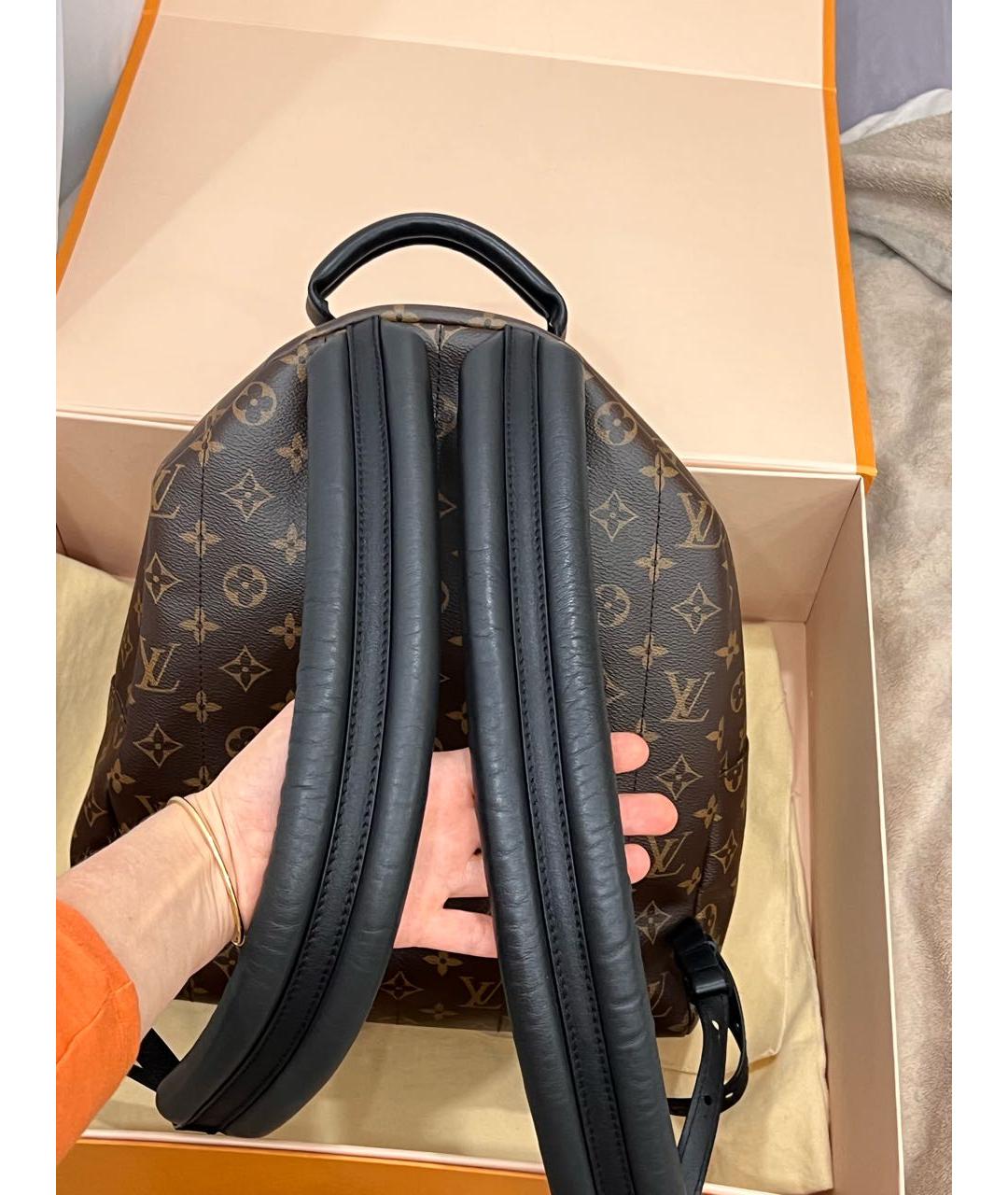 LOUIS VUITTON Коричневый кожаный рюкзак, фото 3