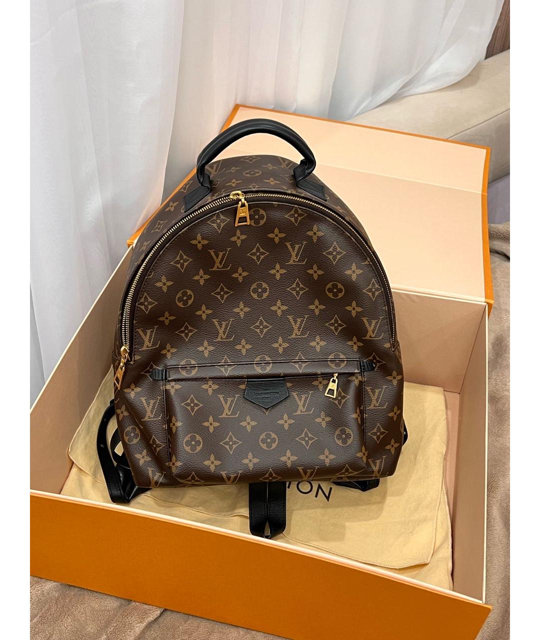 LOUIS VUITTON Коричневый кожаный рюкзак, фото 7