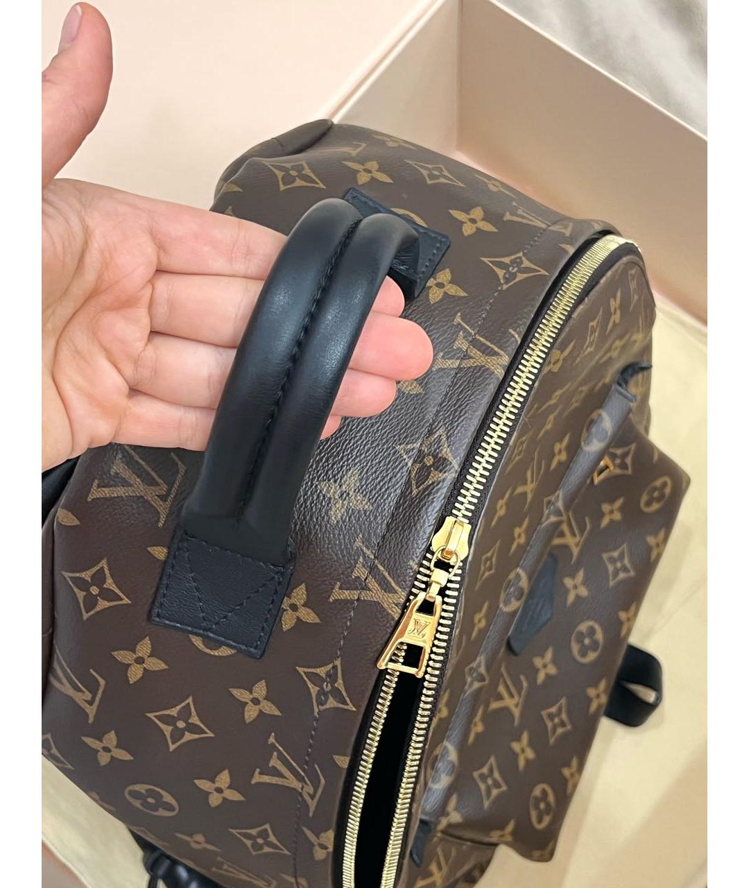 LOUIS VUITTON Коричневый кожаный рюкзак, фото 5