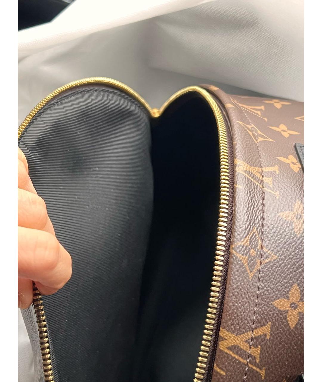 LOUIS VUITTON Коричневый кожаный рюкзак, фото 4