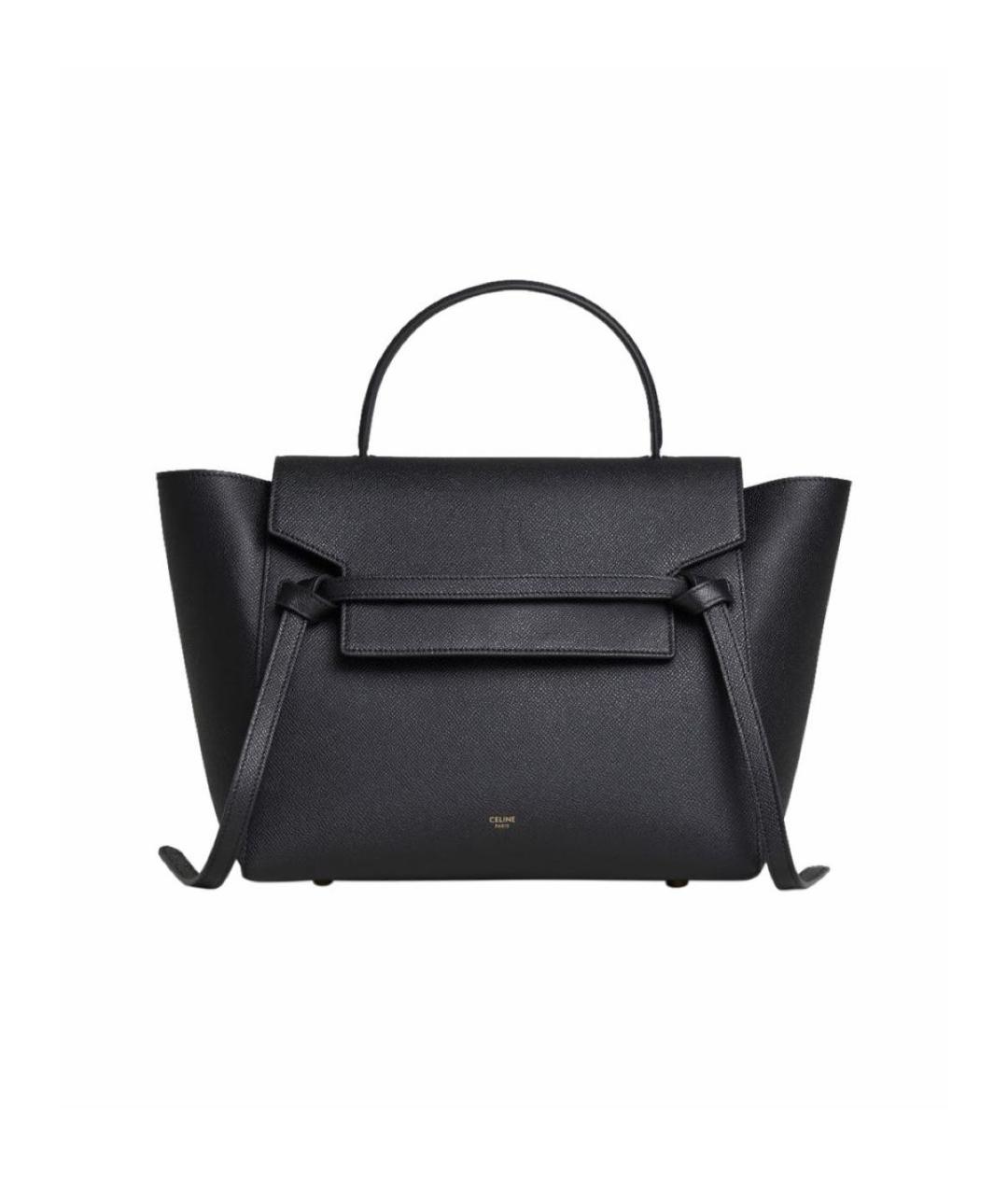 CELINE Черная кожаная сумка через плечо, фото 1