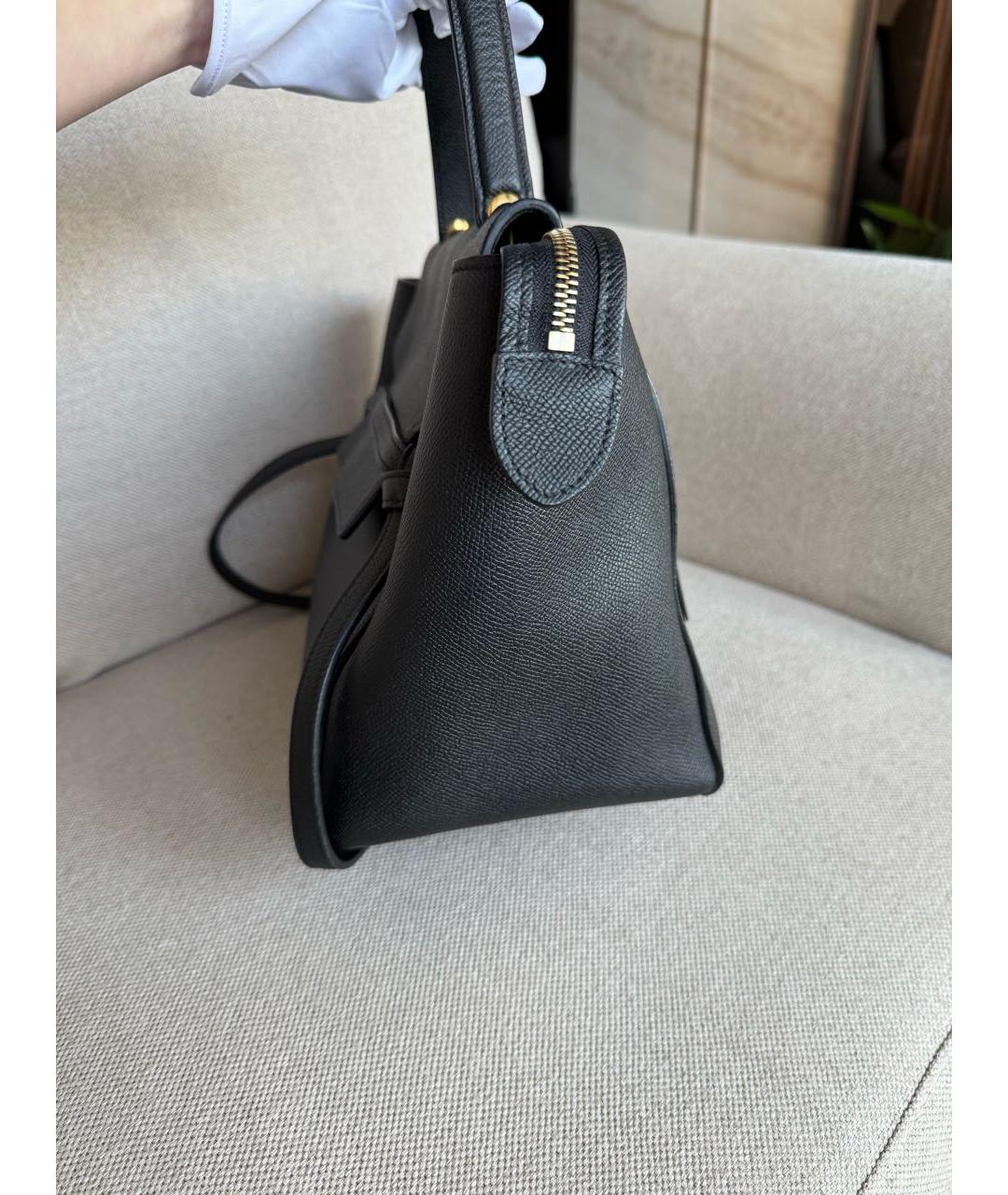 CELINE Черная кожаная сумка через плечо, фото 4