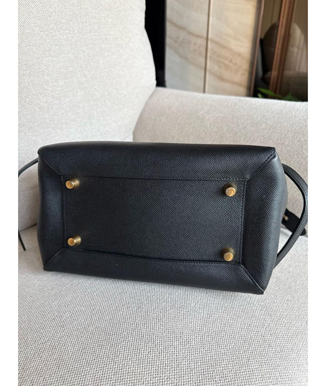 CELINE Черная кожаная сумка через плечо, фото 7