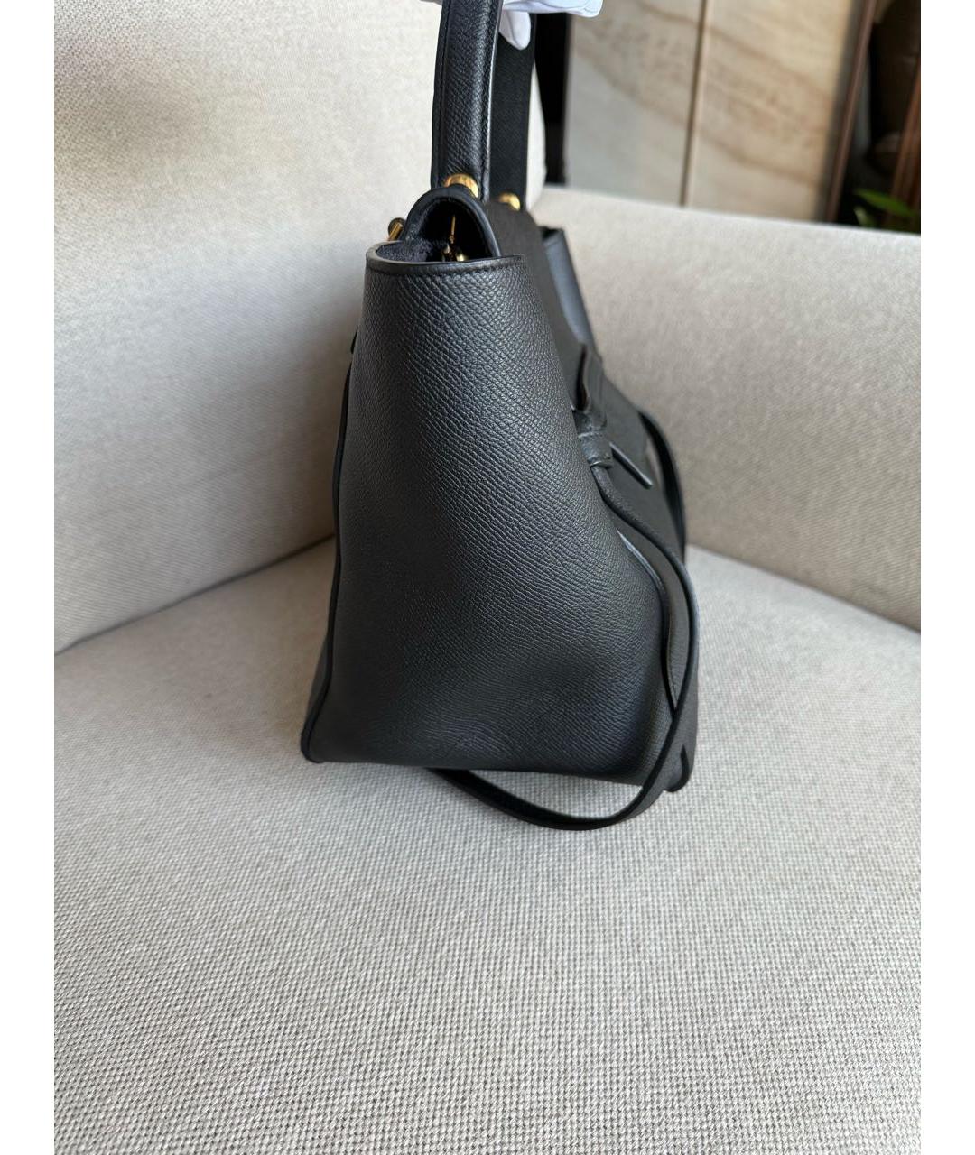 CELINE Черная кожаная сумка через плечо, фото 3