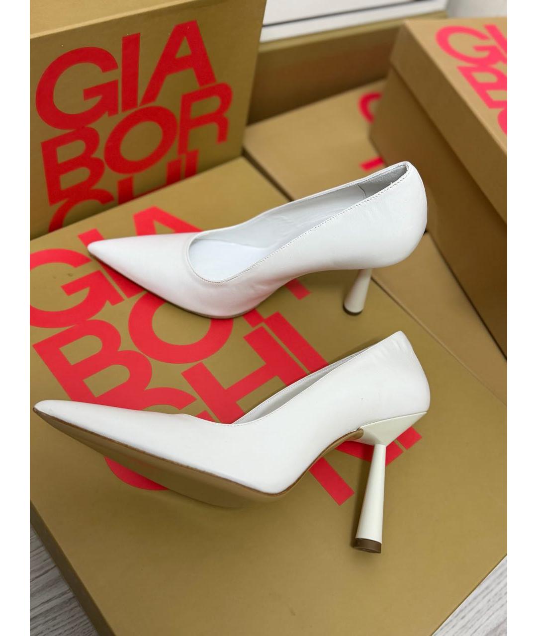 GIABORGHINI Белые кожаные туфли, фото 5