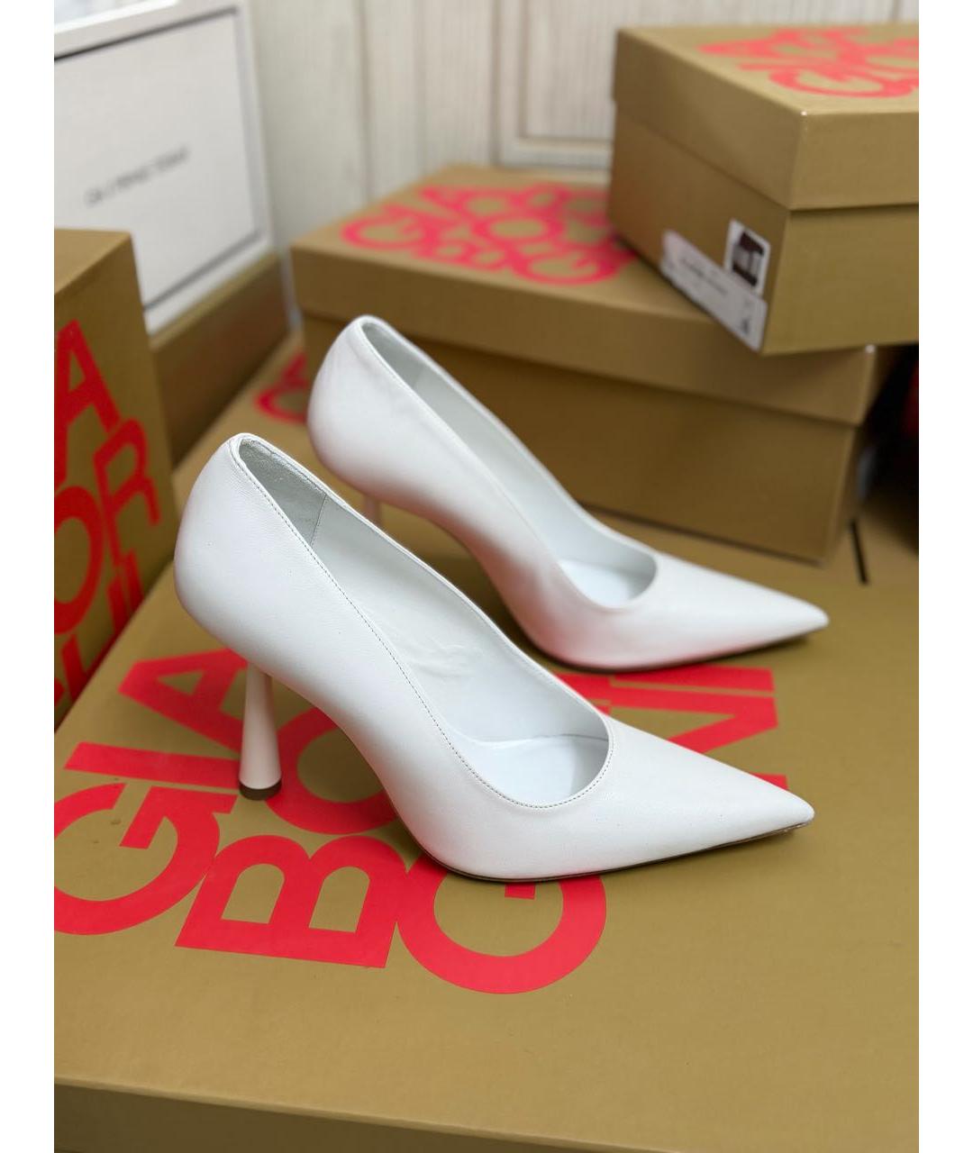 GIABORGHINI Белые кожаные туфли, фото 8