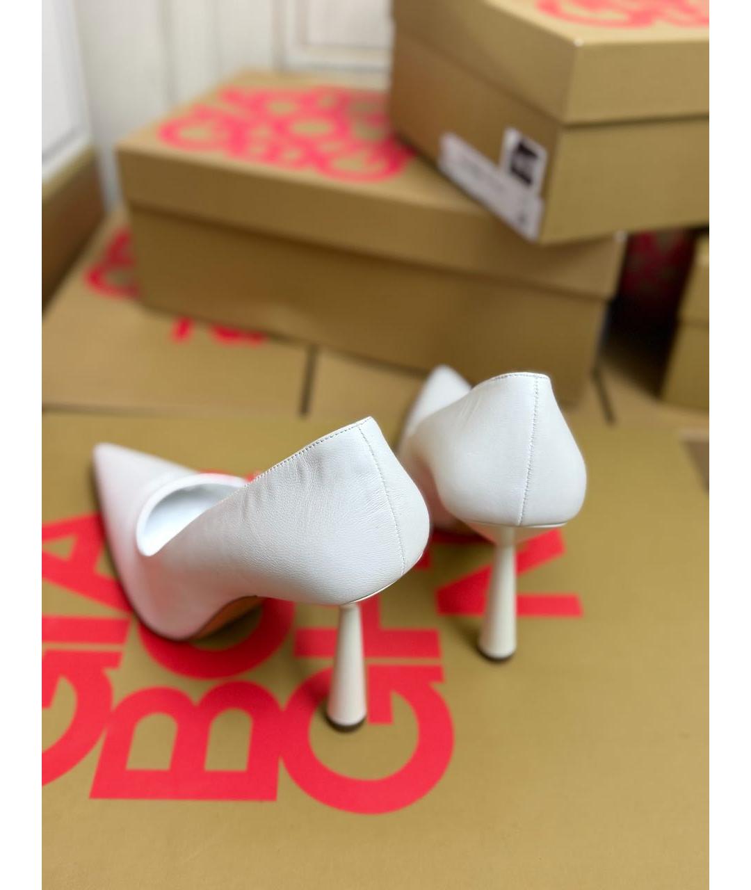 GIABORGHINI Белые кожаные туфли, фото 4