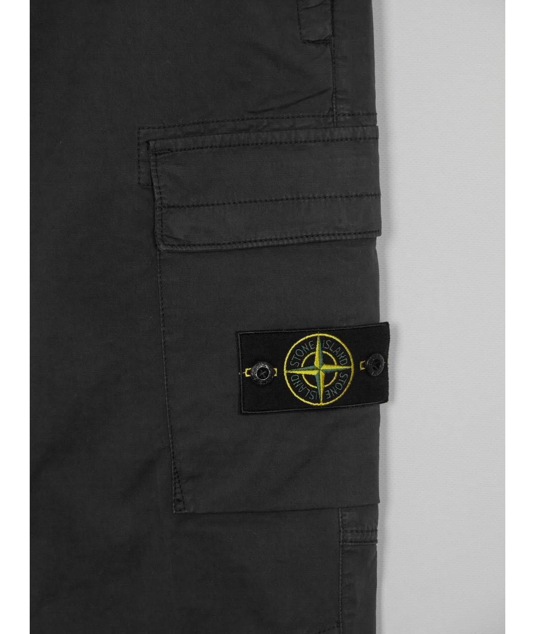 STONE ISLAND Хлопко-эластановые повседневные брюки, фото 3