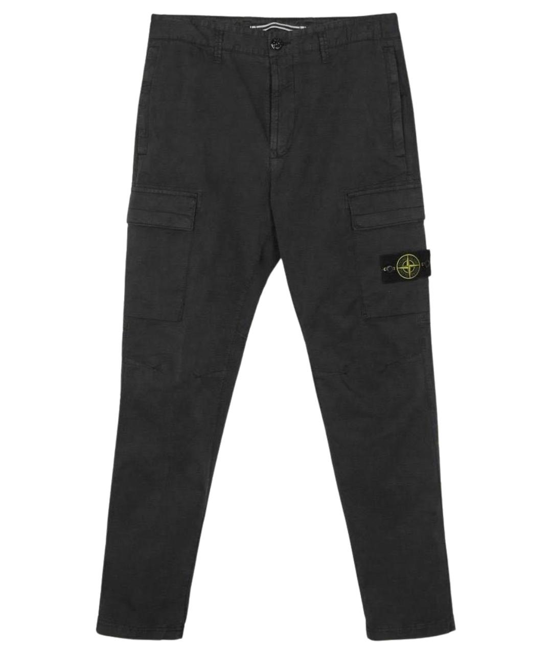 STONE ISLAND Хлопко-эластановые повседневные брюки, фото 1