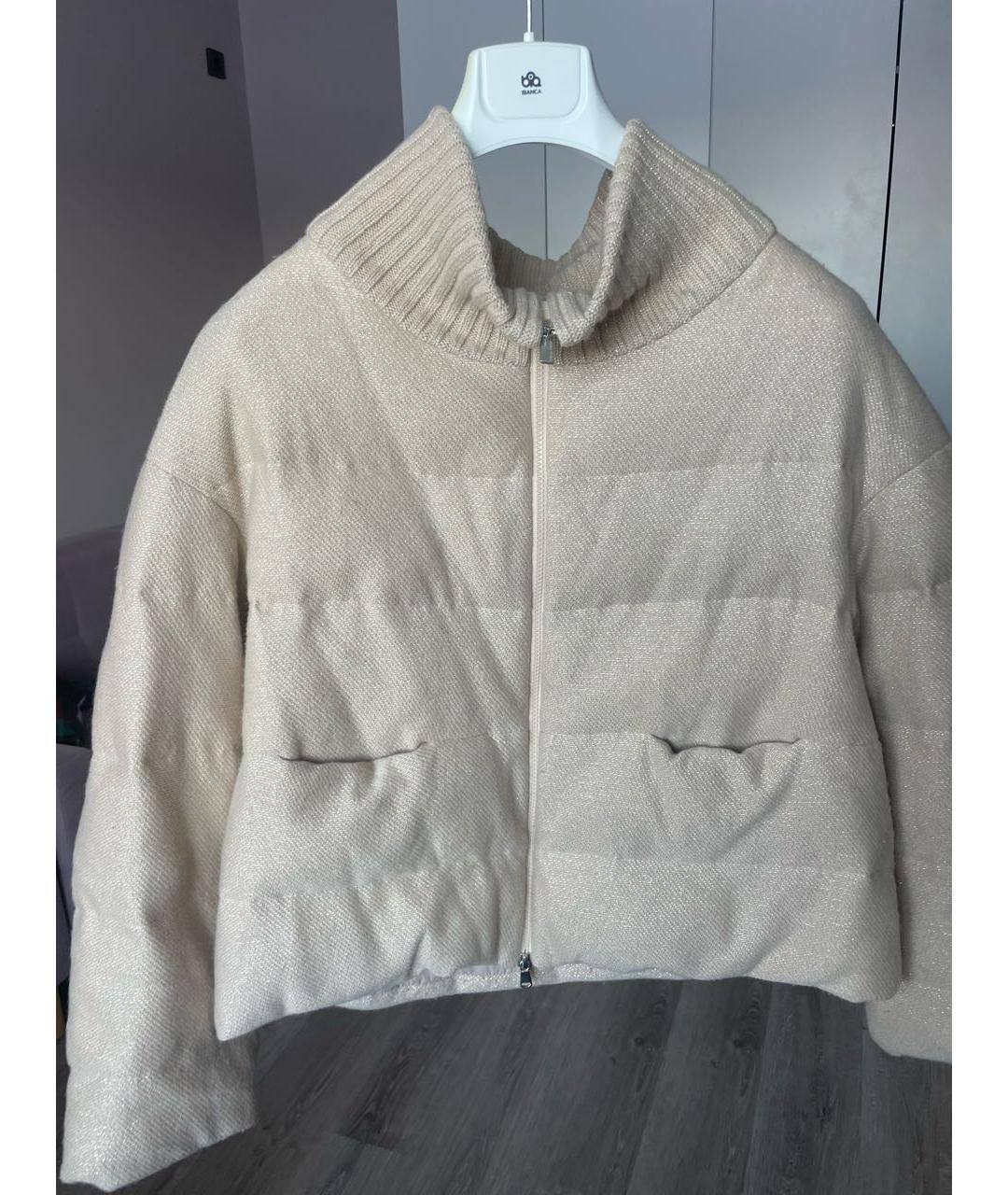 FABIANA FILIPPI Бежевый кашемировый пуховик, фото 9