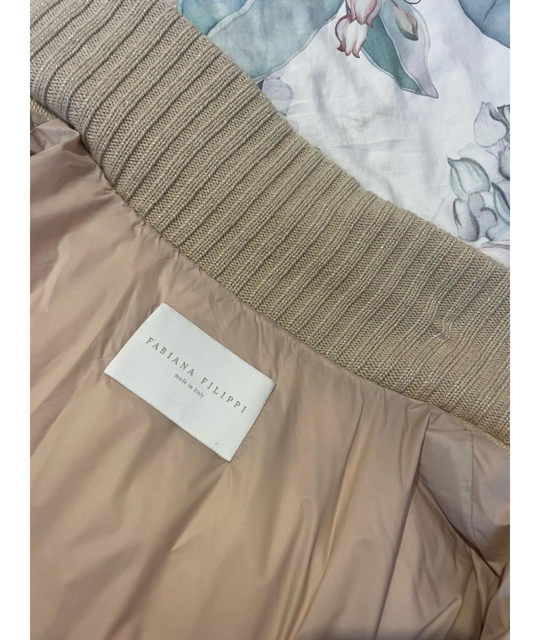 FABIANA FILIPPI Бежевый кашемировый пуховик, фото 8