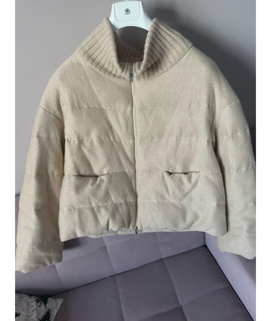 FABIANA FILIPPI Бежевый кашемировый пуховик, фото 2