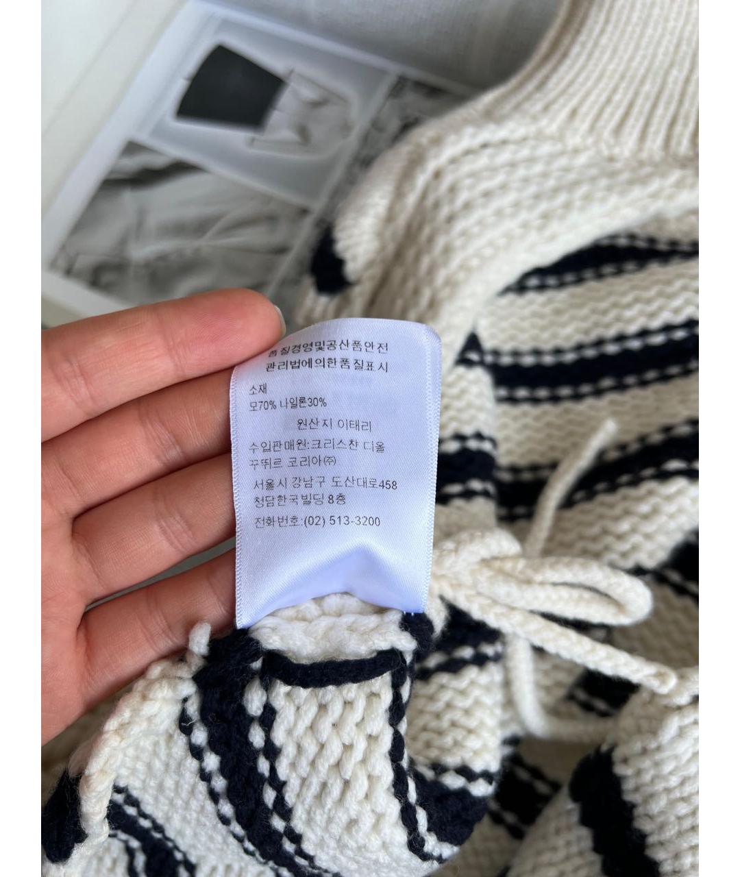 CHRISTIAN DIOR Бежевый джемпер / свитер, фото 7