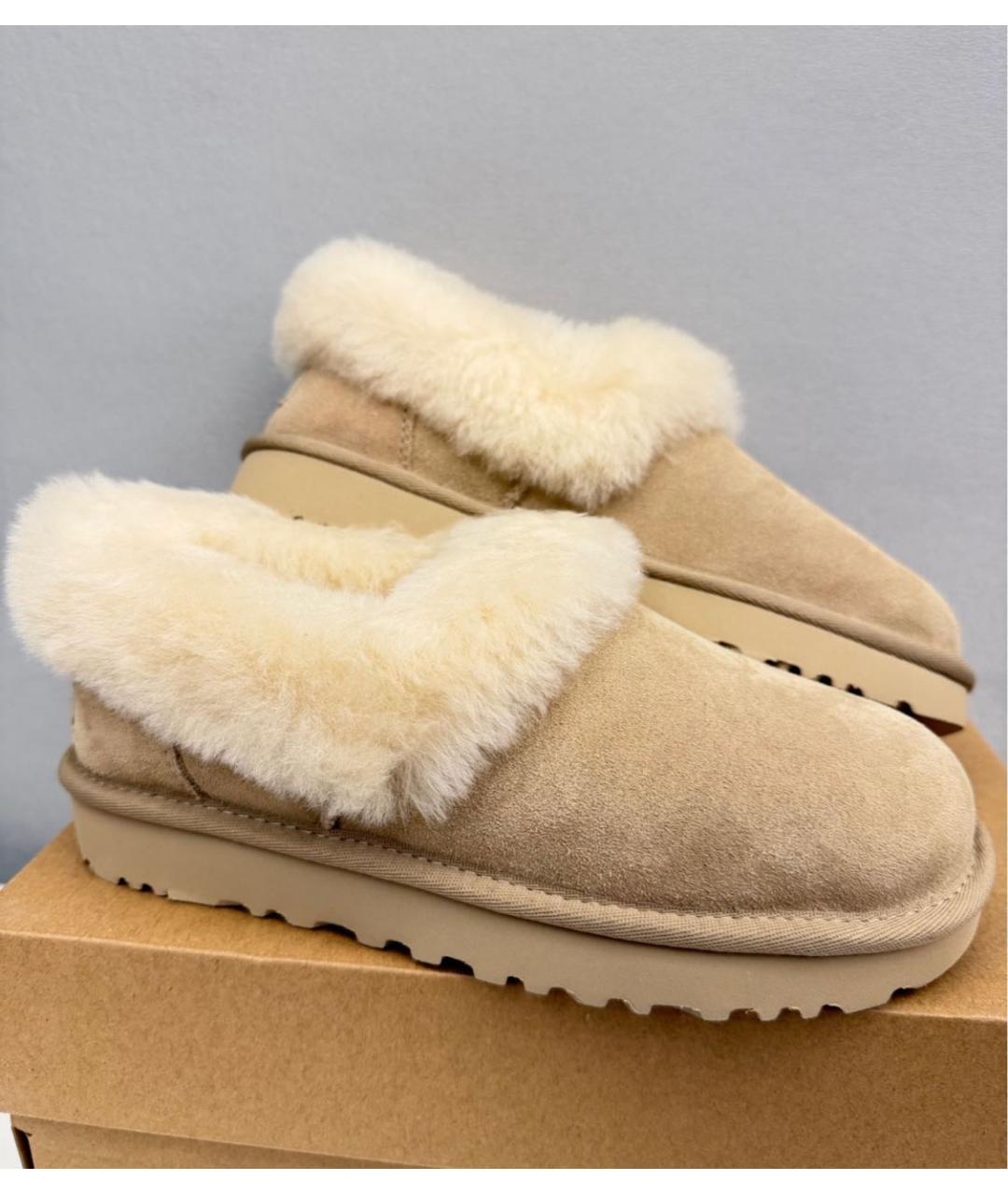 UGG AUSTRALIA Бежевые замшевые ботинки, фото 6