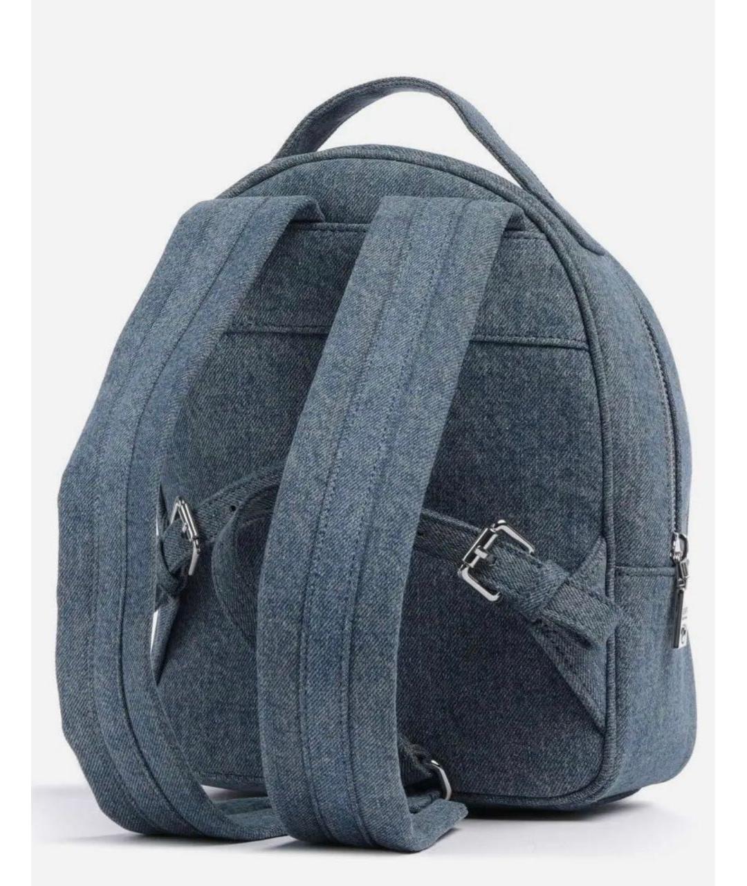LOVE MOSCHINO Синий тканевый рюкзак, фото 3
