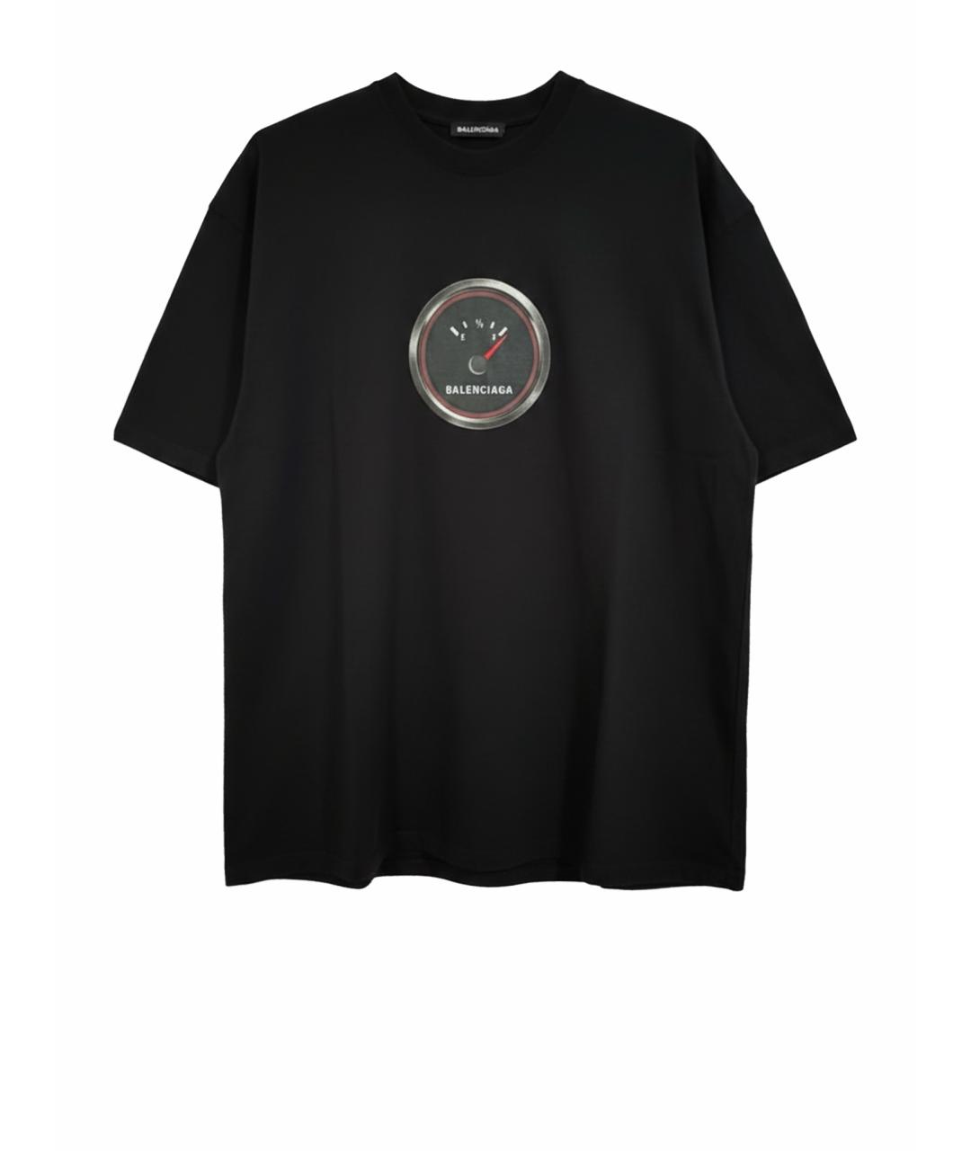 BALENCIAGA Черная хлопковая футболка, фото 1