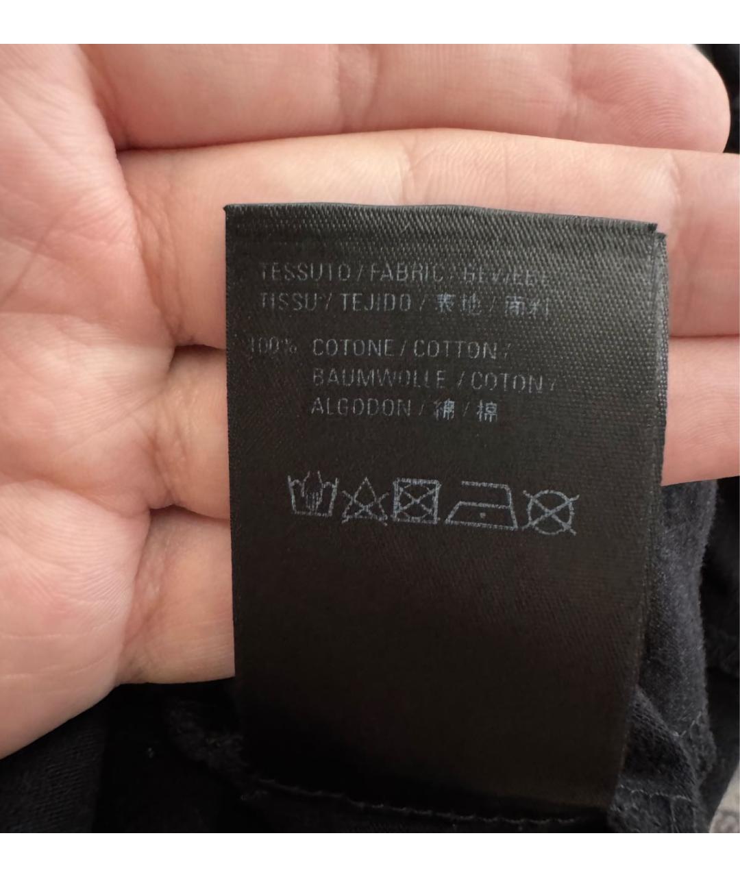 BALENCIAGA Черная хлопковая футболка, фото 8