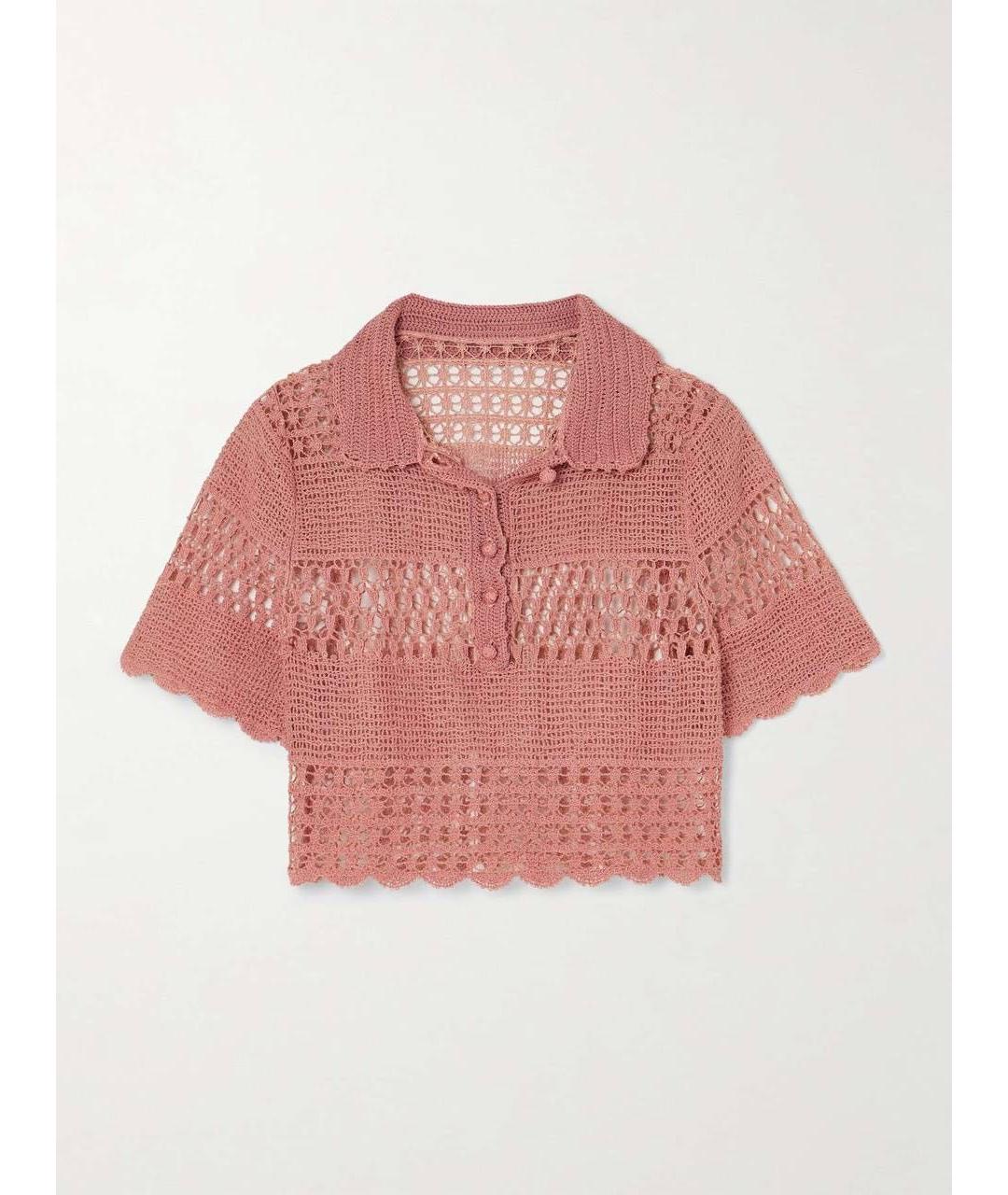 ZIMMERMANN Коралловая хлопковая блузы, фото 6