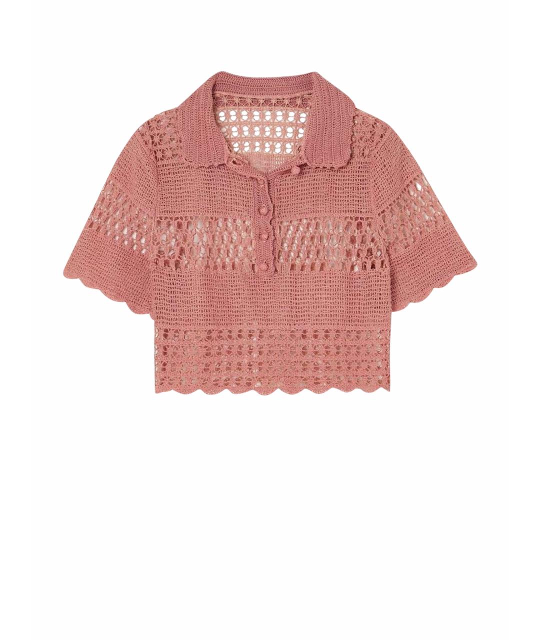 ZIMMERMANN Коралловая хлопковая блузы, фото 1