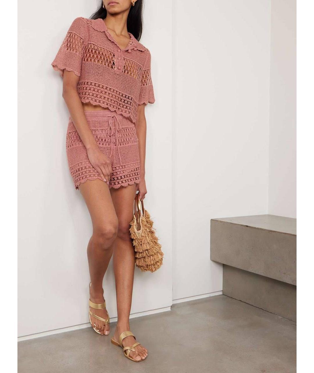 ZIMMERMANN Коралловая хлопковая блузы, фото 2