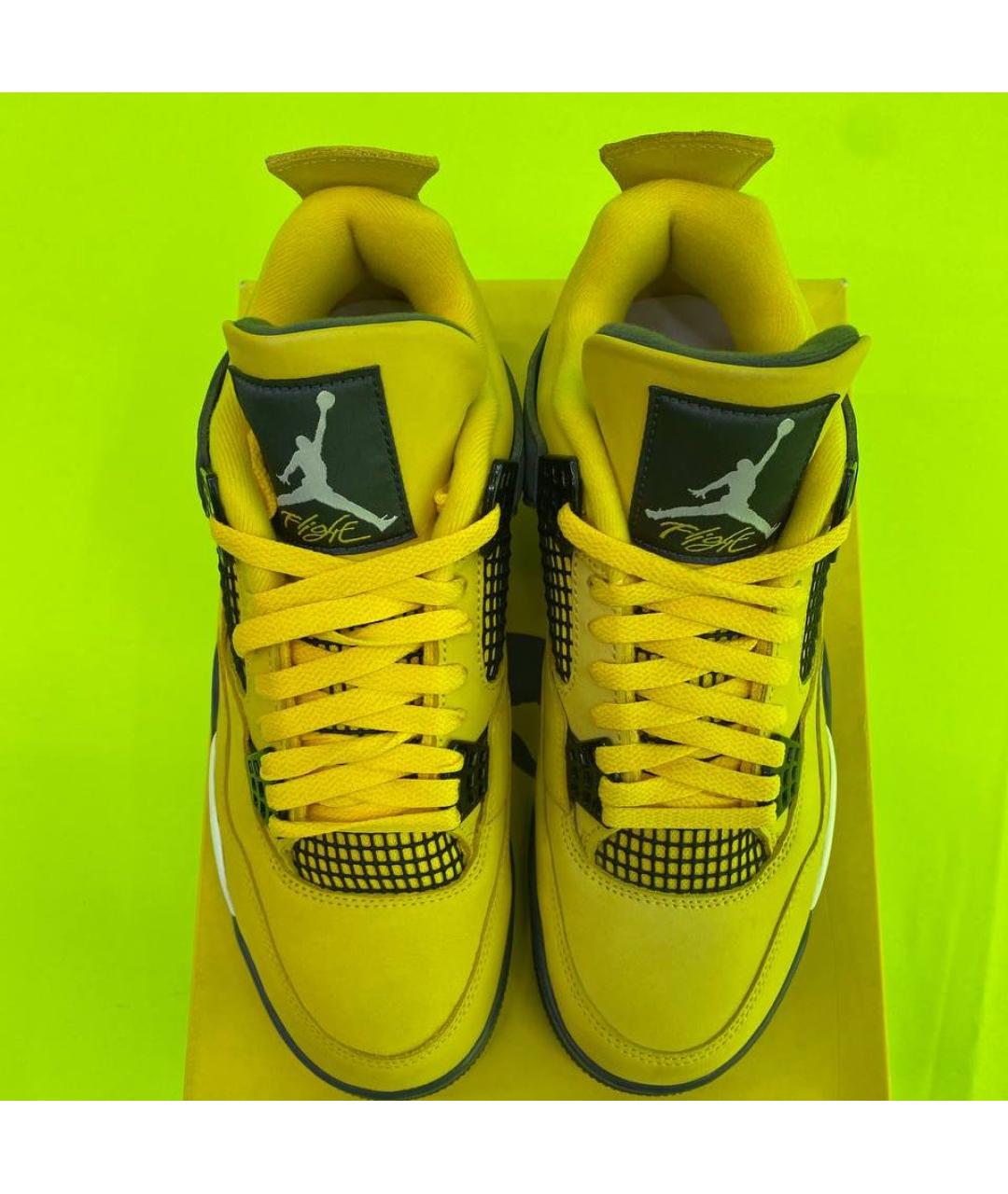 JORDAN Желтые высокие кроссовки / кеды, фото 2
