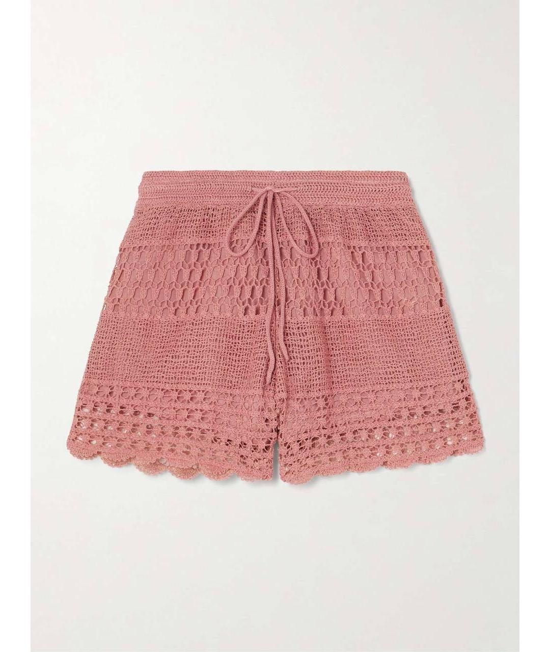 ZIMMERMANN Коралловые хлопковые шорты, фото 5