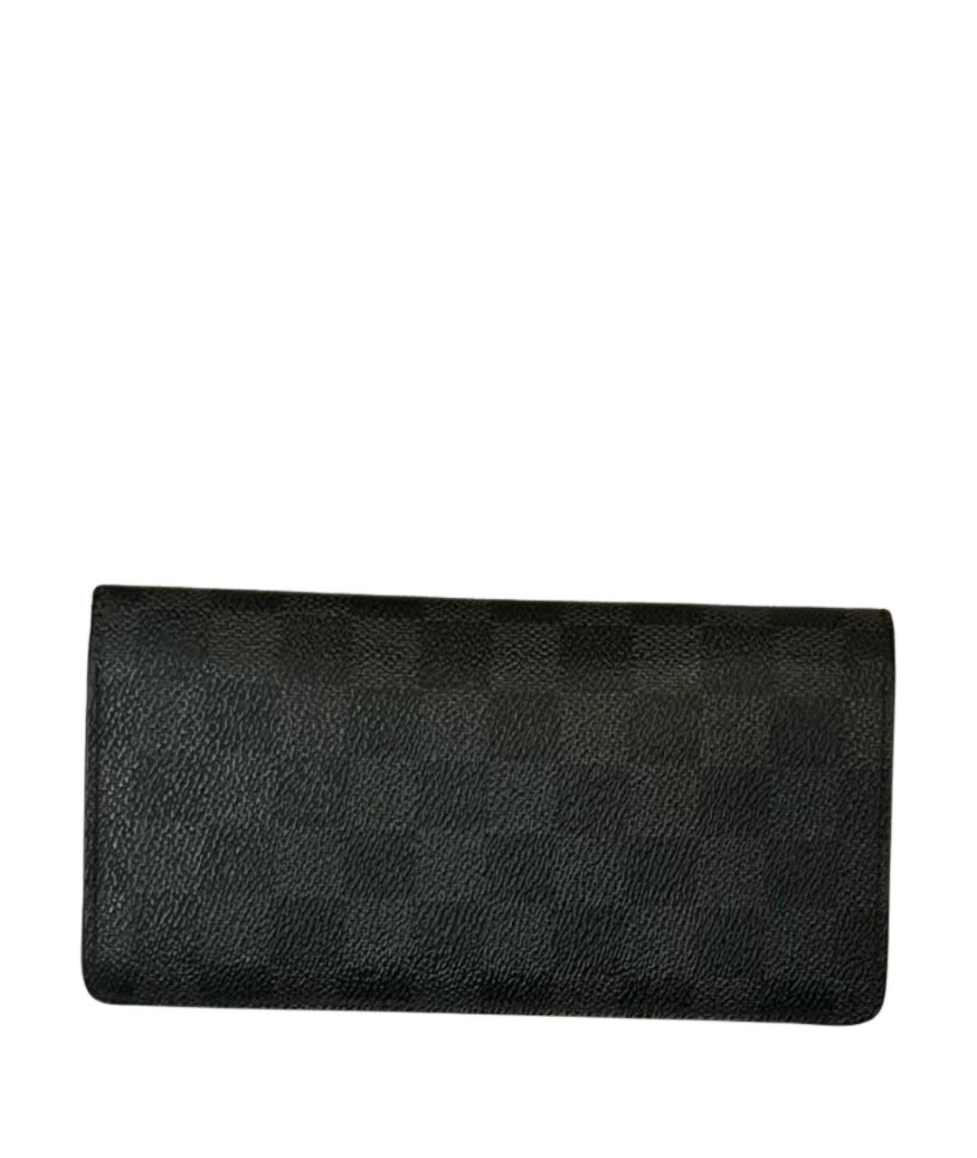 LOUIS VUITTON Черный кожаный кошелек, фото 1