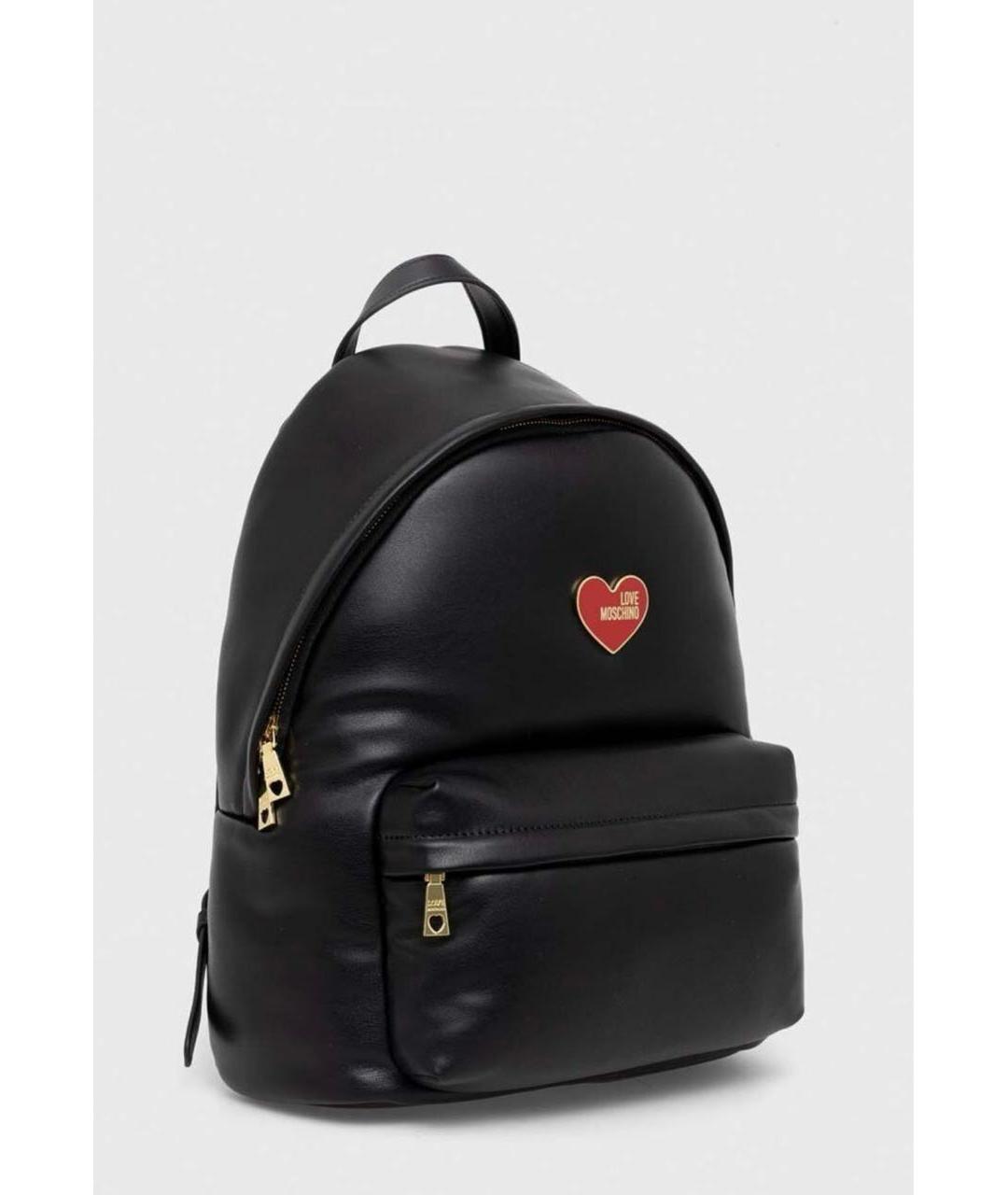 LOVE MOSCHINO Черный рюкзак из искусственной кожи, фото 3