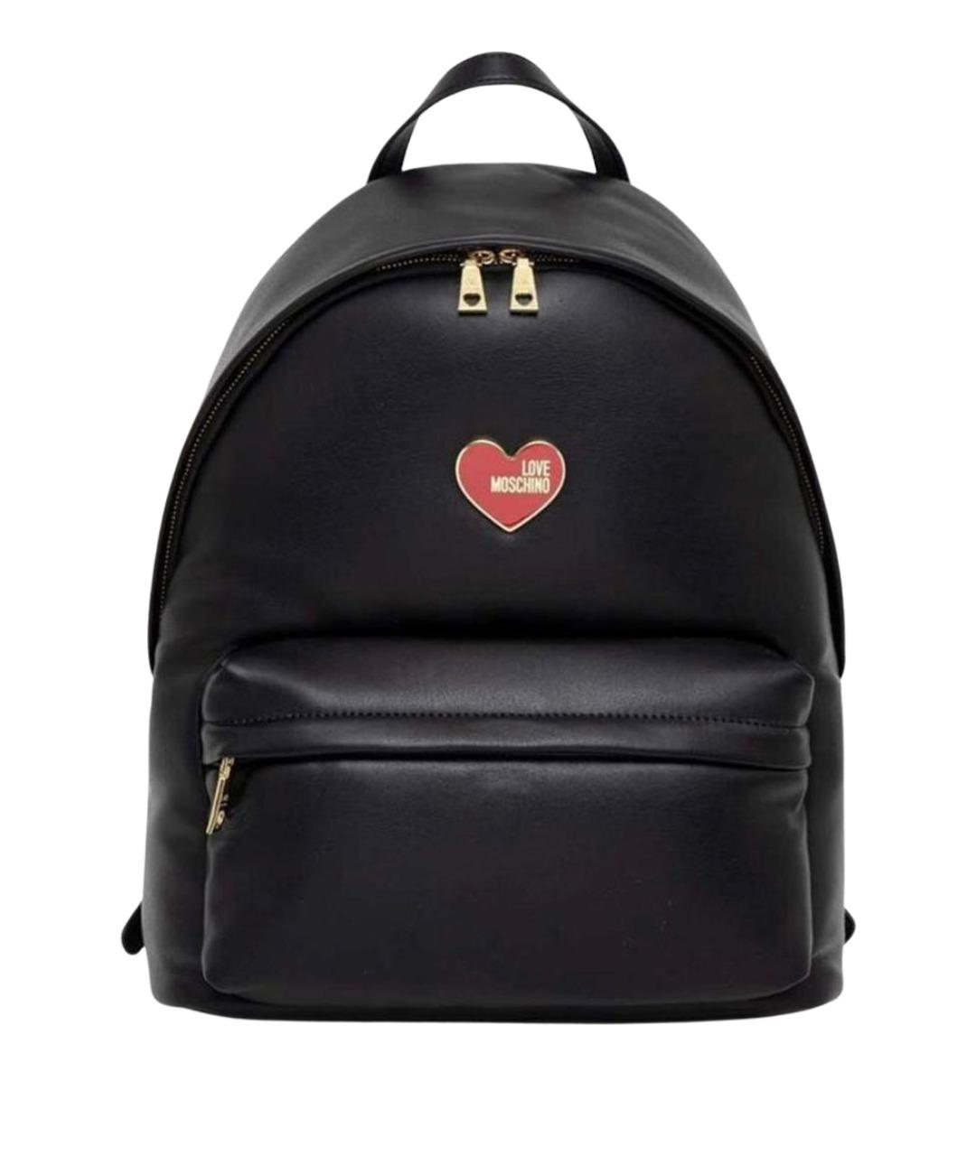 LOVE MOSCHINO Черный рюкзак из искусственной кожи, фото 1