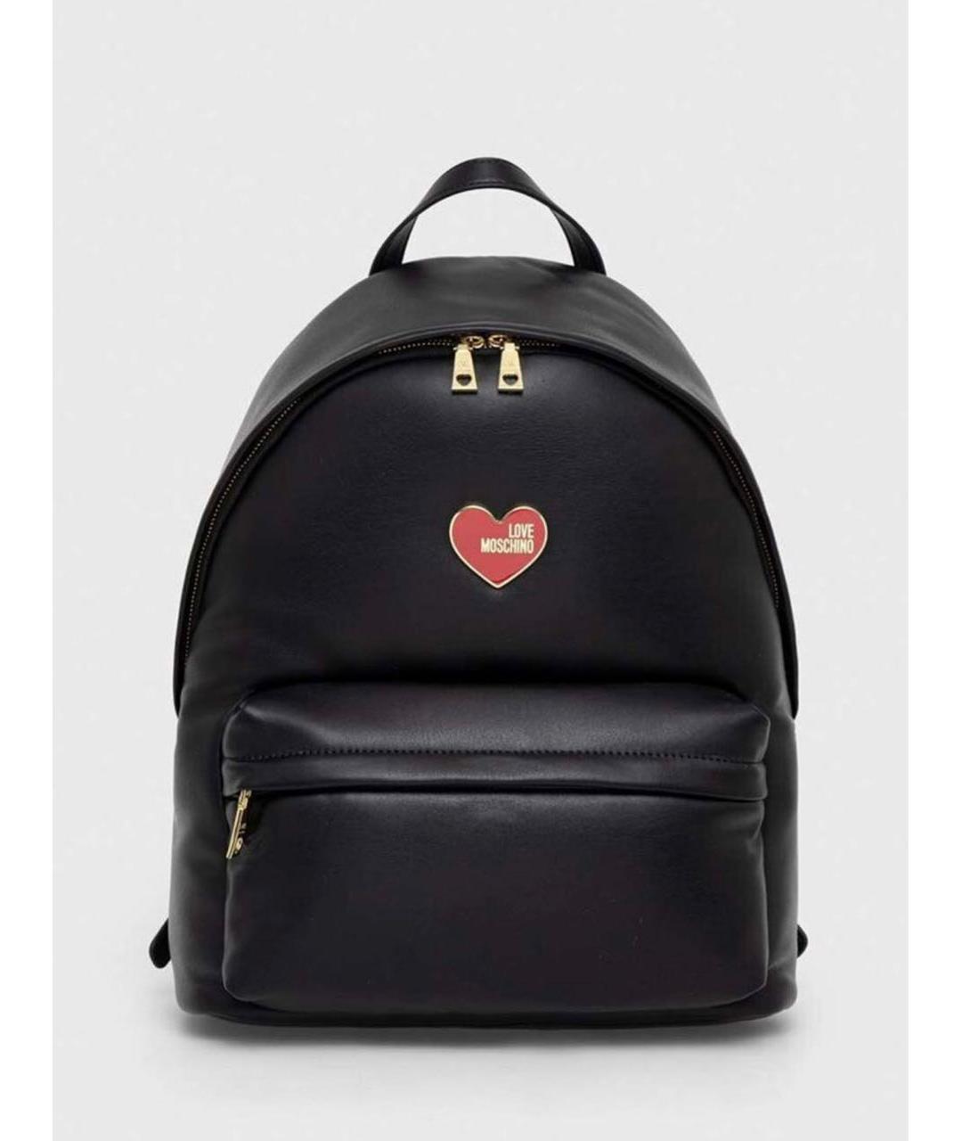 LOVE MOSCHINO Черный рюкзак из искусственной кожи, фото 6