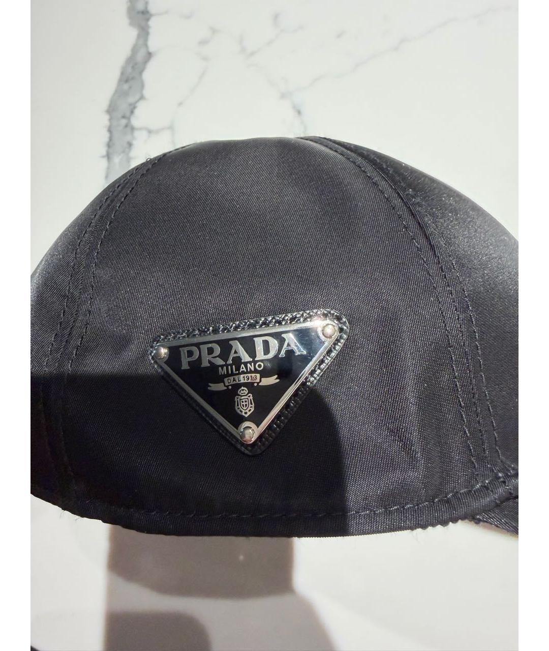 PRADA Черная синтетическая кепка, фото 4