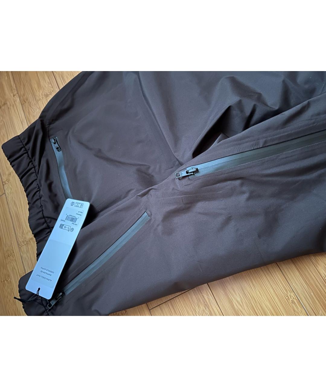 ALO YOGA Коричневые полиамидовые спортивные брюки и шорты, фото 3