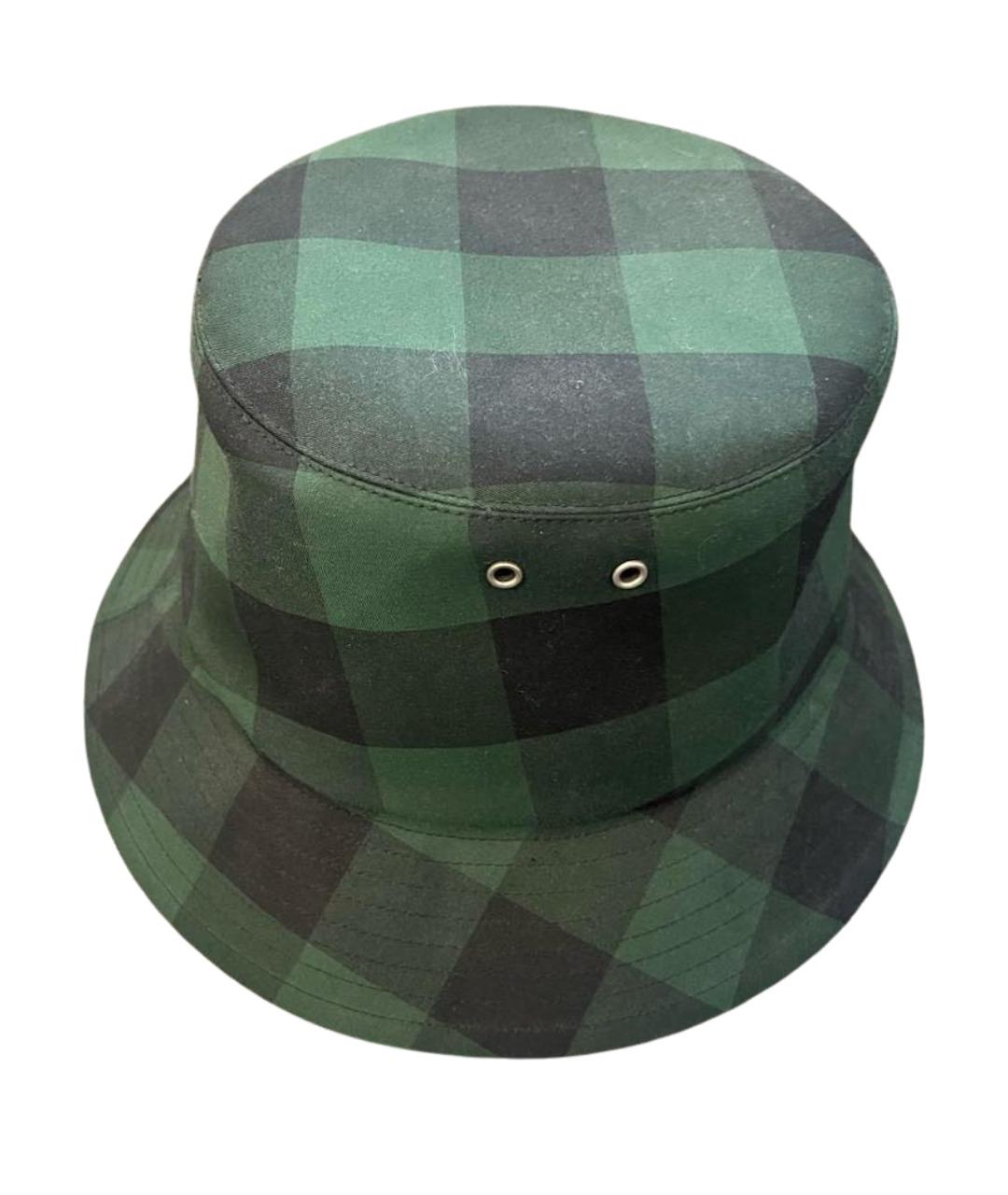 CHRISTIAN DIOR Зеленая хлопковая панама, фото 1