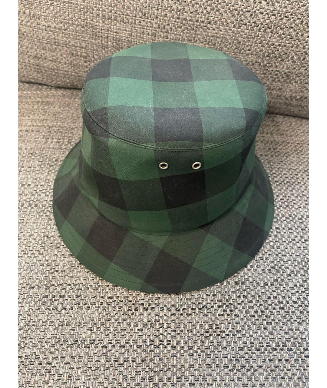 CHRISTIAN DIOR Зеленая хлопковая панама, фото 5
