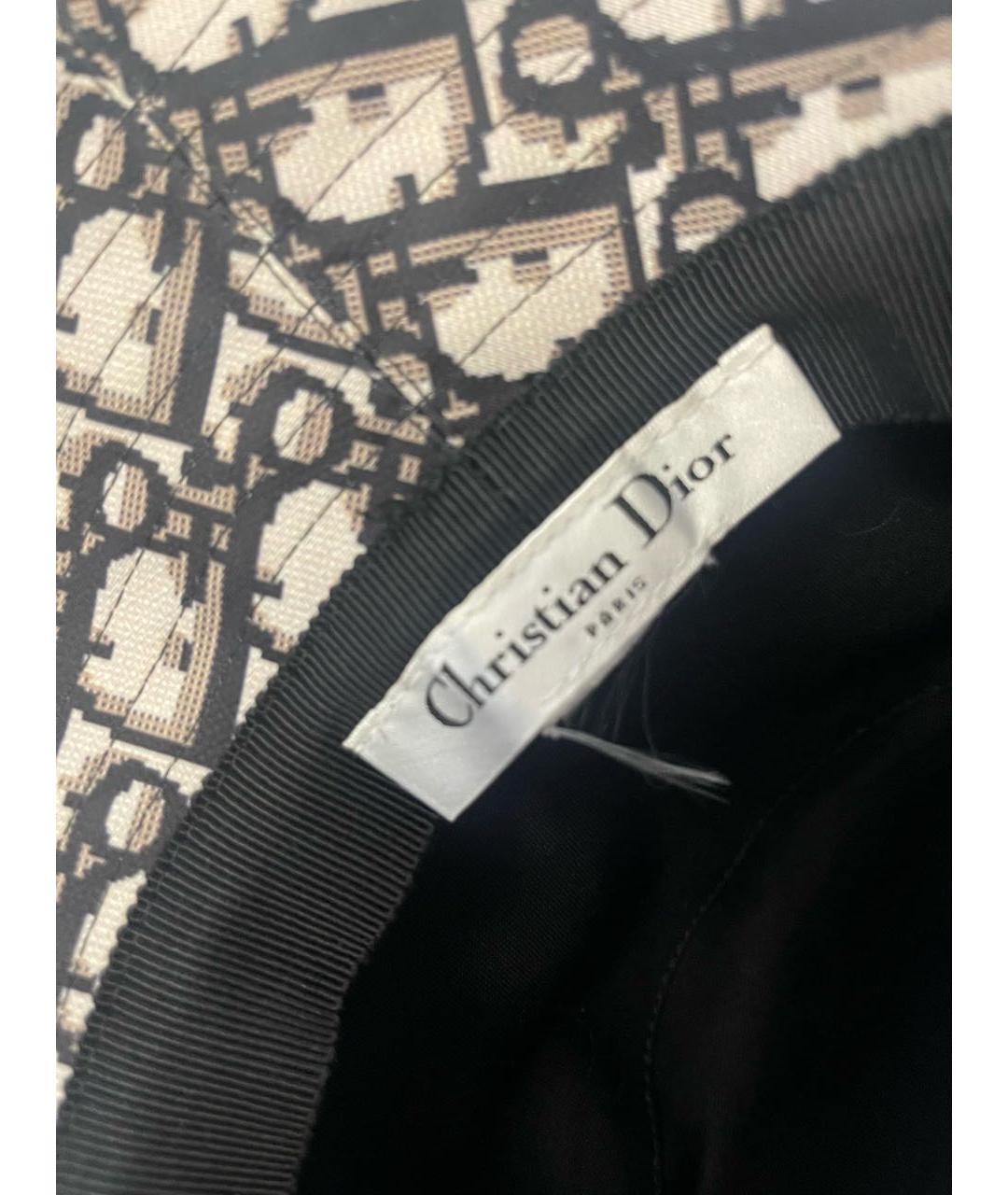 CHRISTIAN DIOR Зеленая хлопковая панама, фото 3