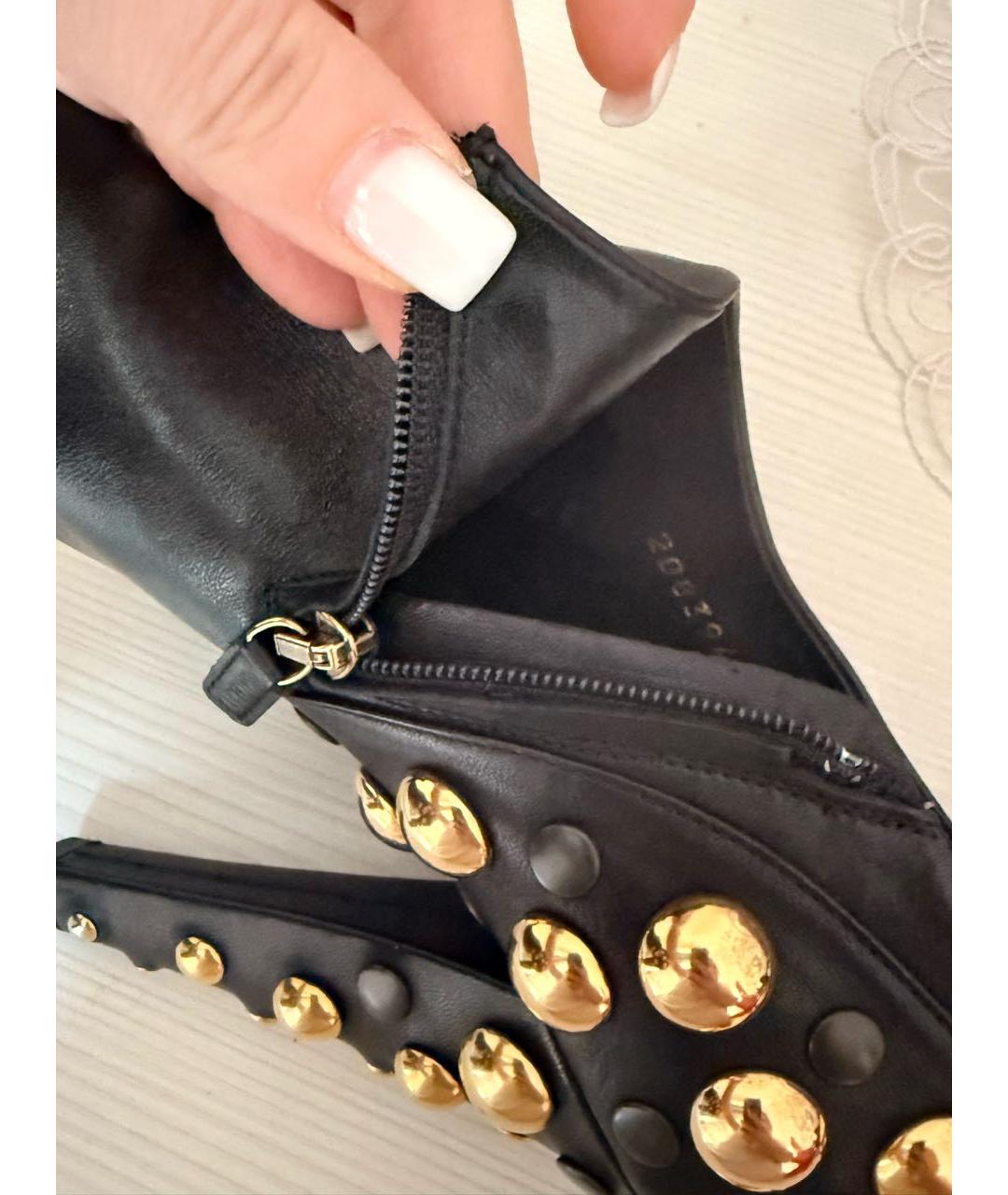 GUCCI Черные кожаные ботильоны, фото 6