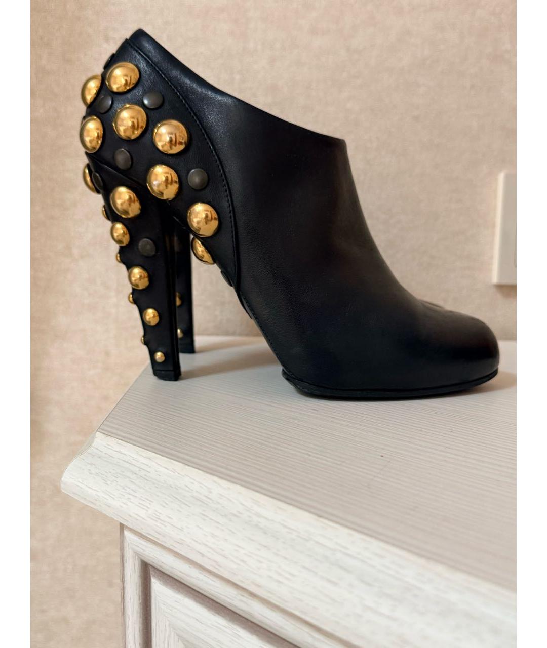 GUCCI Черные кожаные ботильоны, фото 9