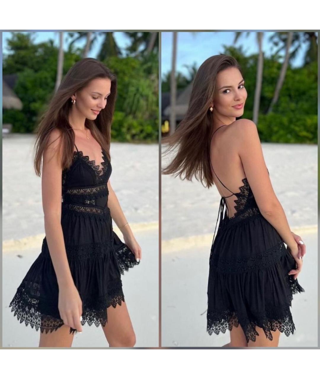 CHARO RUIZ Черный хлопковый сарафан, фото 2