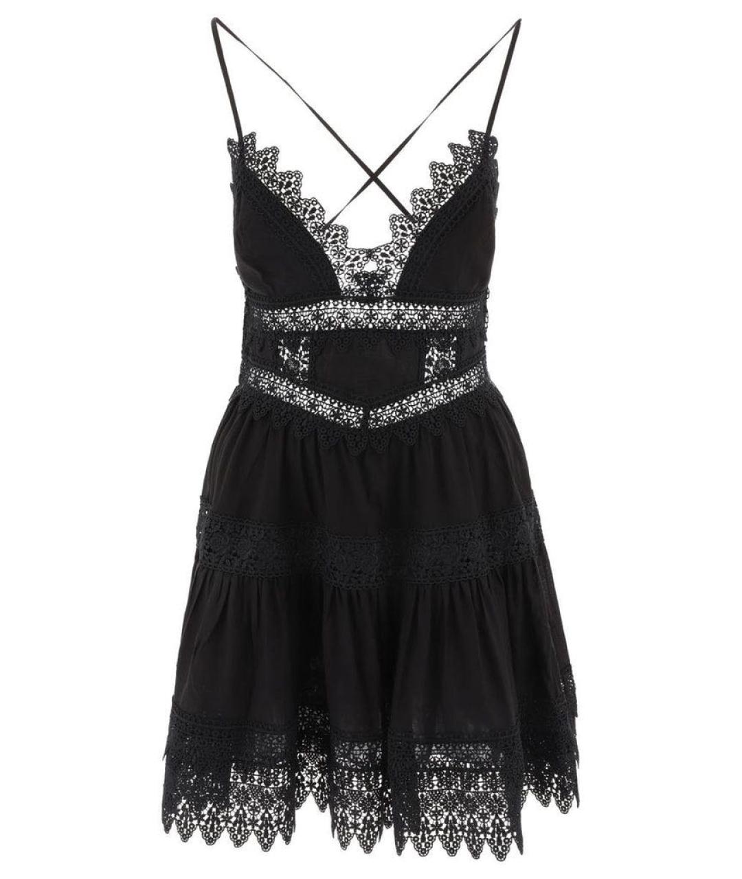 CHARO RUIZ Черный хлопковый сарафан, фото 1