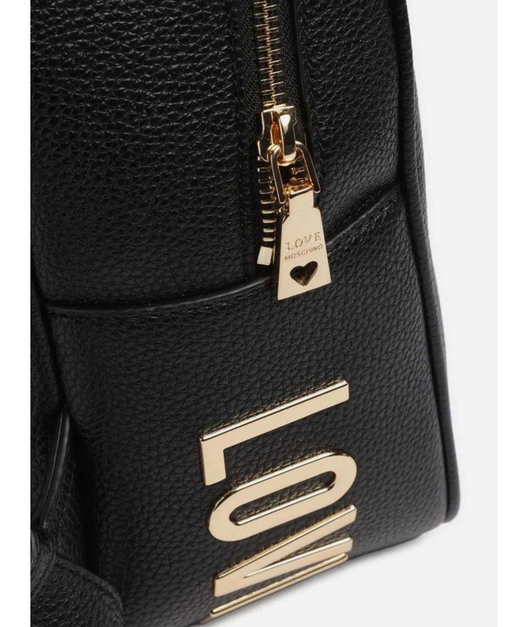 LOVE MOSCHINO Черный рюкзак из искусственной кожи, фото 2