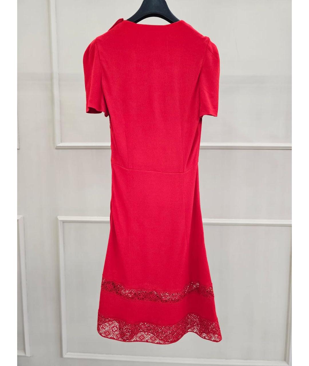 LOUIS VUITTON Красное вискозное повседневное платье, фото 3