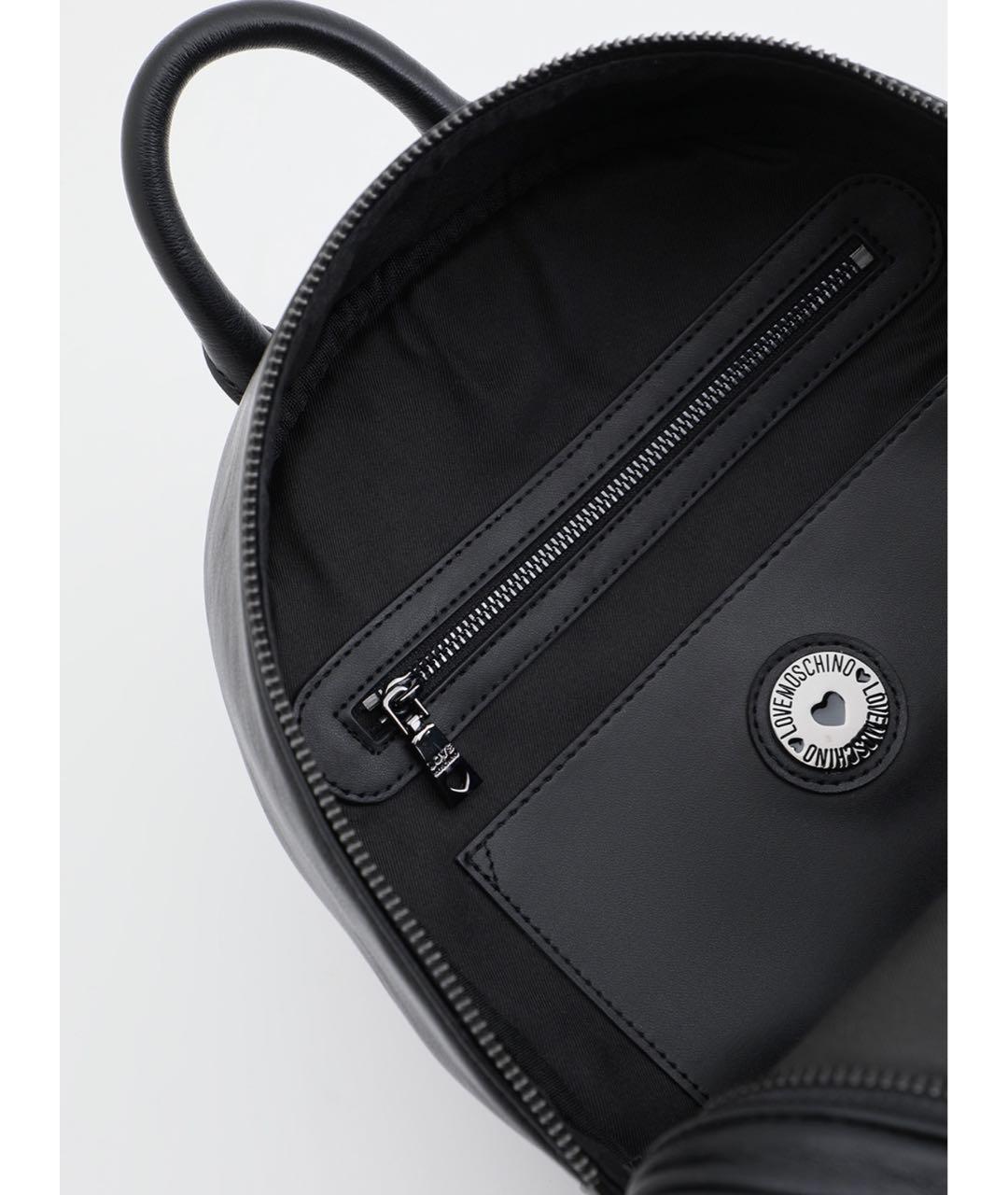 LOVE MOSCHINO Черный рюкзак из искусственной кожи, фото 3