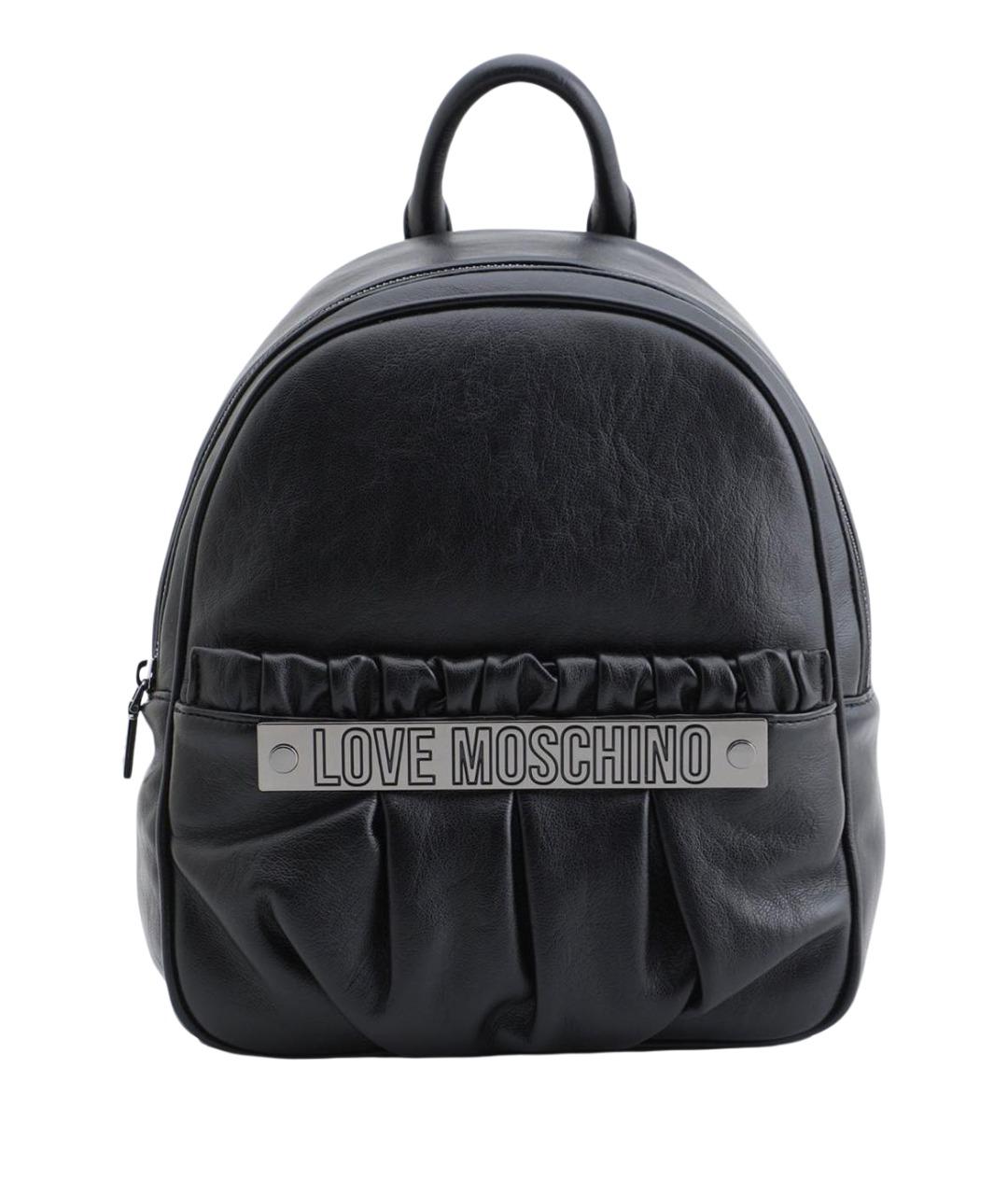 LOVE MOSCHINO Черный рюкзак из искусственной кожи, фото 1