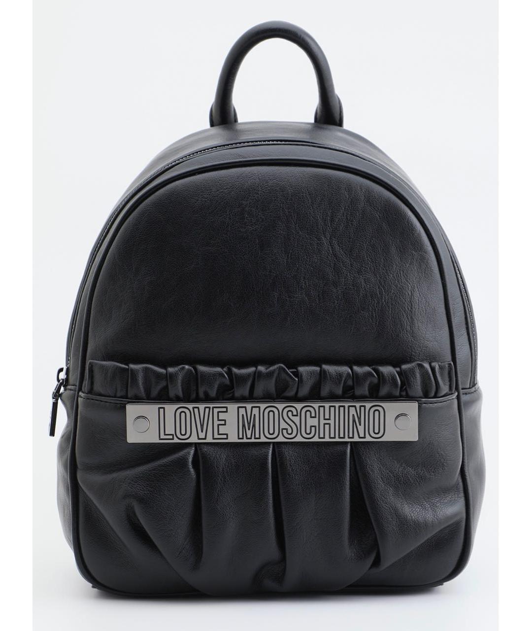 LOVE MOSCHINO Черный рюкзак из искусственной кожи, фото 5