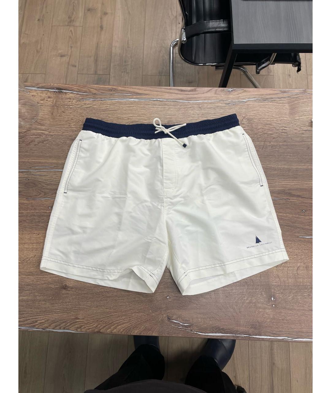 BRUNELLO CUCINELLI Бежевые синтетические плавки, фото 5