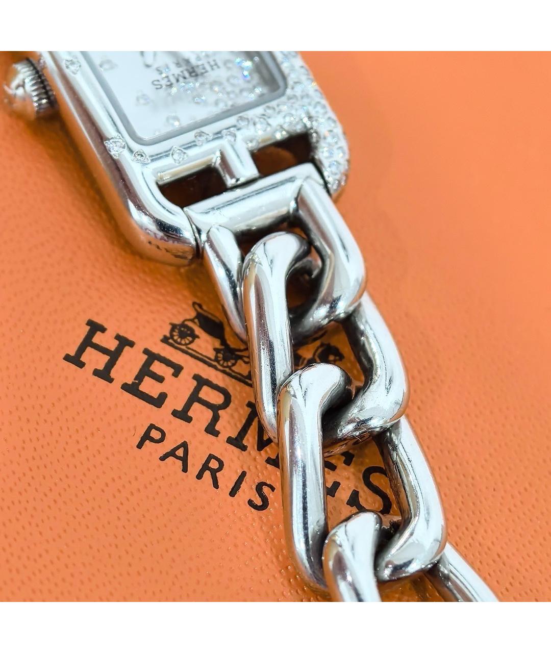 HERMES Серебряные металлические часы, фото 5